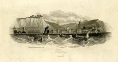 Hastings from the sea c1842